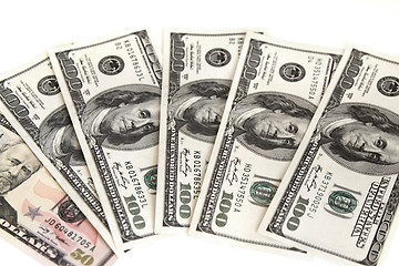 Image showing American dollars on the white background