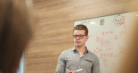 Image showing young businessman in startup office