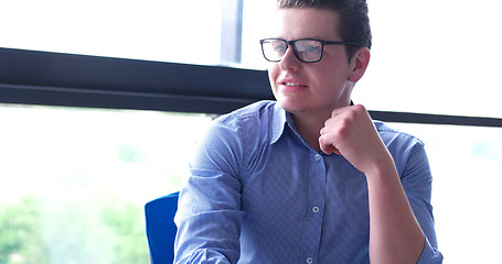 Image showing young businessman in startup office