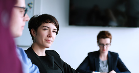 Image showing Business Team At A Meeting at modern office building