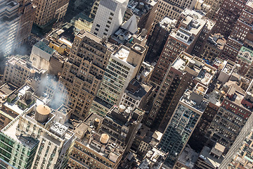 Image showing New York City, Midtown Manhattan building rooftops. USA.