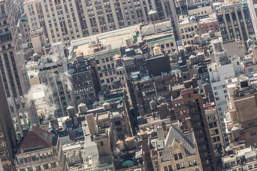 Image showing New York City, Midtown Manhattan building rooftops. USA.