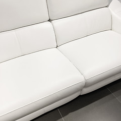 Image showing Beautiful classy white sofa