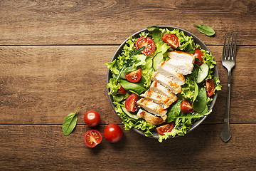 Image showing Salad with chicken