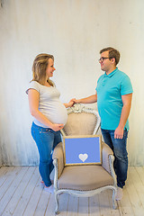 Image showing Beautiful couple: pregnant woman and man