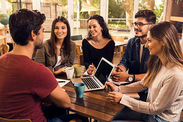 Image showing Friends studying together 