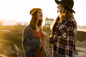 Image showing Girls having fun