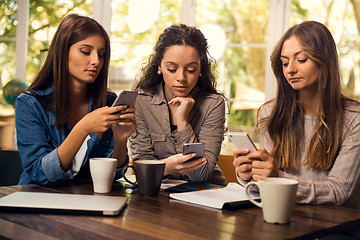 Image showing Eyes on the phone