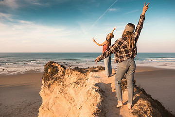 Image showing We love the beach