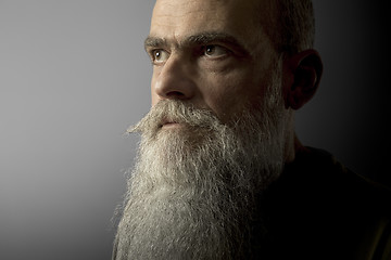 Image showing a bearded mature male portrait