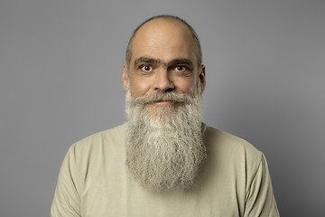 Image showing a bearded mature male portrait