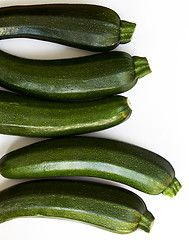 Image showing Zucchini (zucchetti, courgettes) on a white background