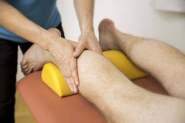 Image showing physiotherapy calf massage