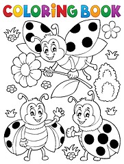 Image showing Coloring book ladybug theme 7