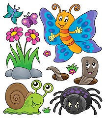 Image showing Spring animals and insect theme set 4