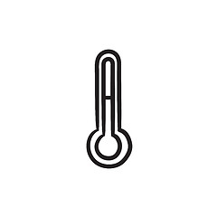 Image showing Thermometer sketch icon.