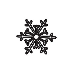Image showing Snowflake sketch icon.
