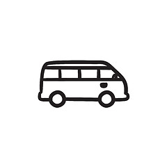 Image showing Minibus sketch icon.