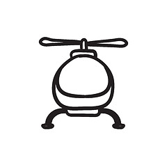 Image showing Helicopter sketch icon.