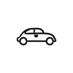 Image showing Car sketch icon.