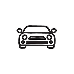 Image showing Car sketch icon.