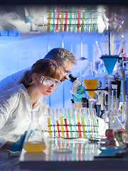 Image showing Health care professionals researching in scientific laboratory.