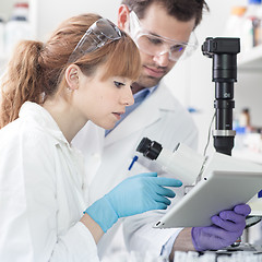 Image showing Health care researchers working in scientific laboratory.