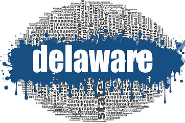 Image showing Delaware word cloud design