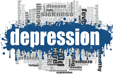 Image showing Depression word cloud design