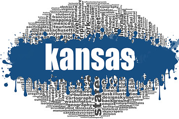 Image showing Kansas word cloud design