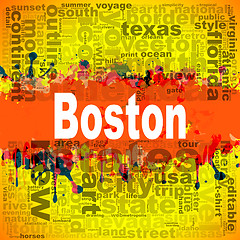 Image showing Boston word cloud design