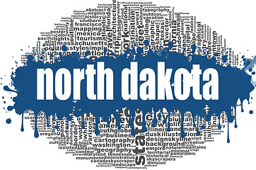 Image showing North Dakota word cloud design