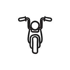 Image showing Motorcycle sketch icon.