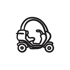 Image showing Rickshaw sketch icon.