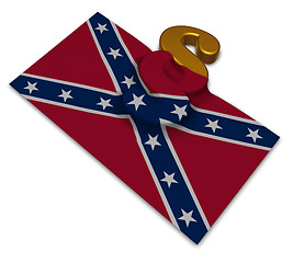 Image showing flag of the Confederate States of America and paragraph symbol - 3d illustration