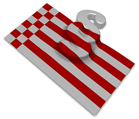 Image showing paragraph symbol and flag of bremen - 3d rendering