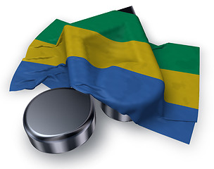 Image showing music note and flag of gabon - 3d rendering