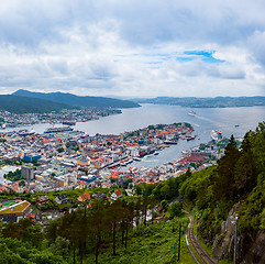 Image showing Bergen is a city and municipality in Hordaland on the west coast