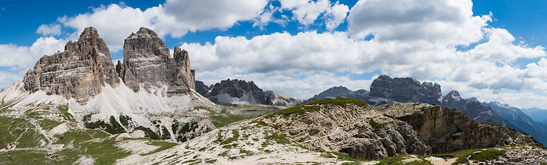 Image showing National Nature Park Tre Cime In the Dolomites Alps. Beautiful n