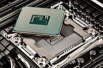 Image showing Modern processor and motherboard