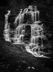 Image showing Cascading Sylvia Falls waterfall in the Blue Mountains