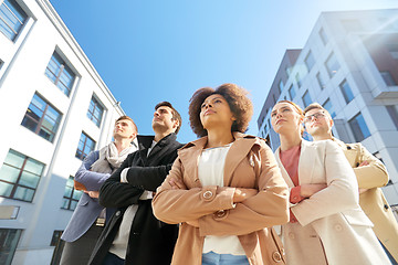 Image showing international group of people on city street