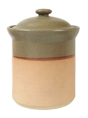 Image showing Ceramic container on white