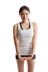 Image showing Asian woman exercise