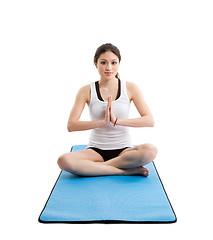 Image showing Asian woman yoga