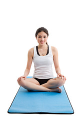 Image showing Asian woman exercise