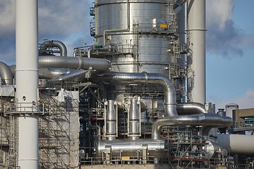 Image showing Chemical plant pipes