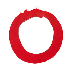 Image showing a painted simple red circle background