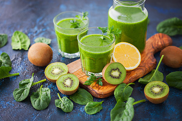 Image showing healthy green smoothie