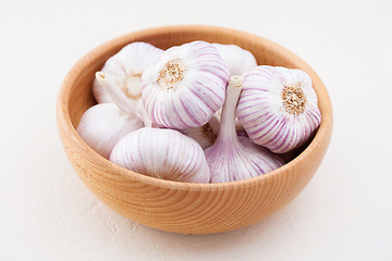 Image showing garlic bulbs on white background